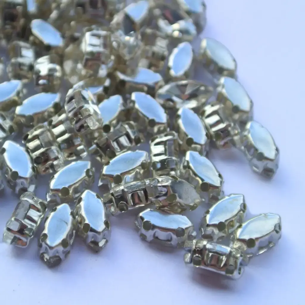 ENGARZADAS - NAVETTE - CRYSTAL - 5x10 - (x100)
