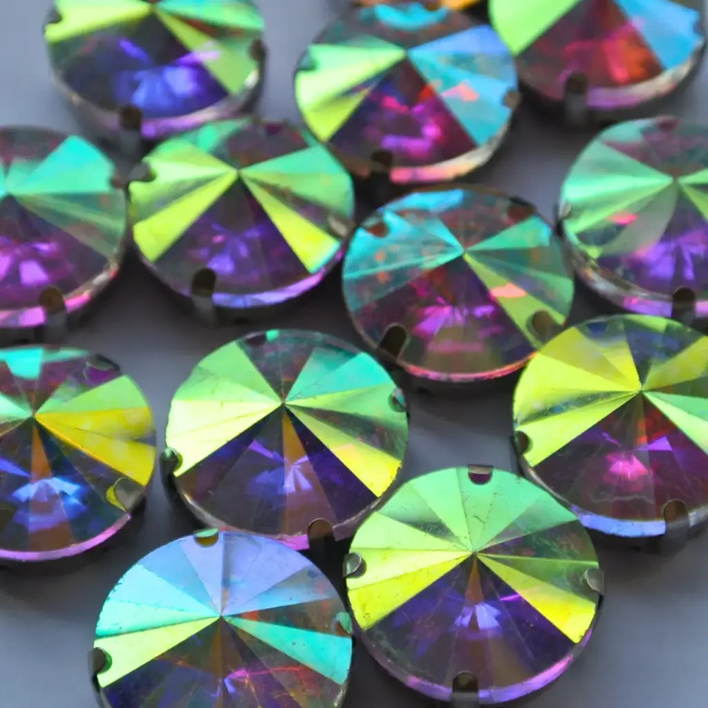 ENGARZADAS - RIVIOLI - CRYSTAL AB - 18mm - (x50)