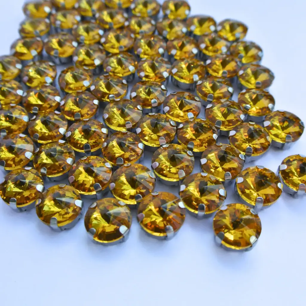 ENGARZADAS - RIVIOLI - TOPAZ - 10mm - (x100)