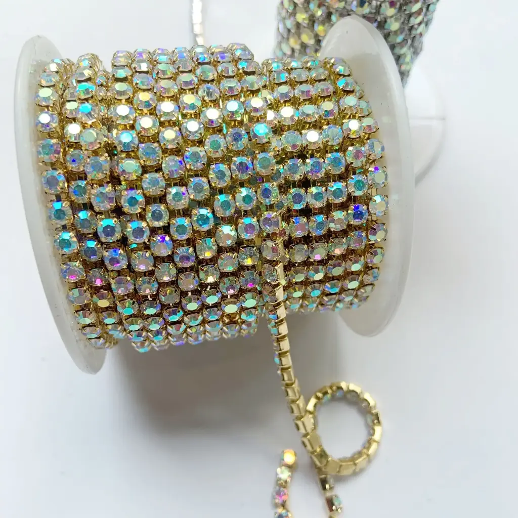 STRASS - CRYSTAL AB METAL GOLD - ss16 - por METRO