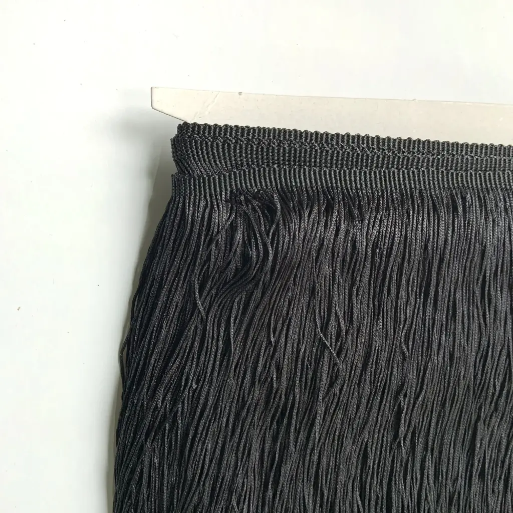 FLECOS - SEDA - NEGRO - 30cm - por METRO