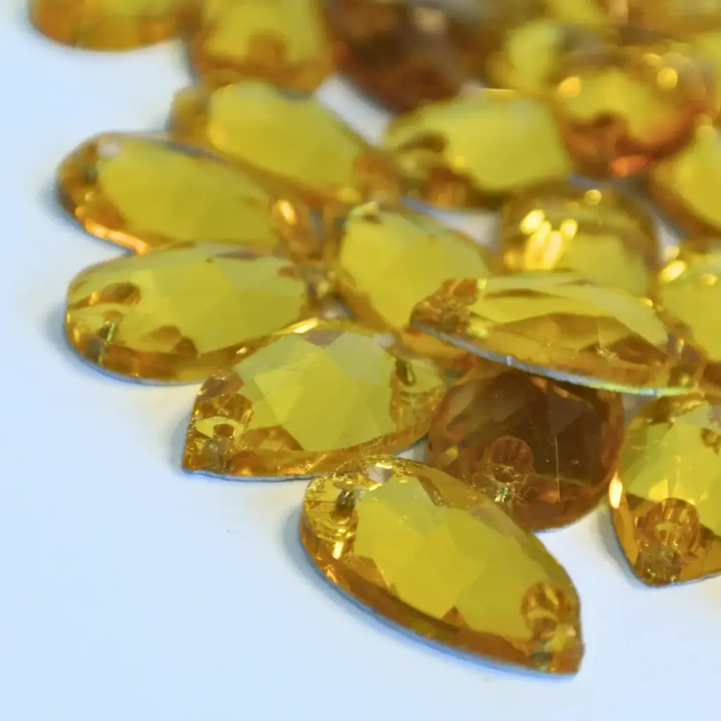 SEWON CRYSTAL - LÁGRIMA - TOPAZ - 11x18 - (x1)