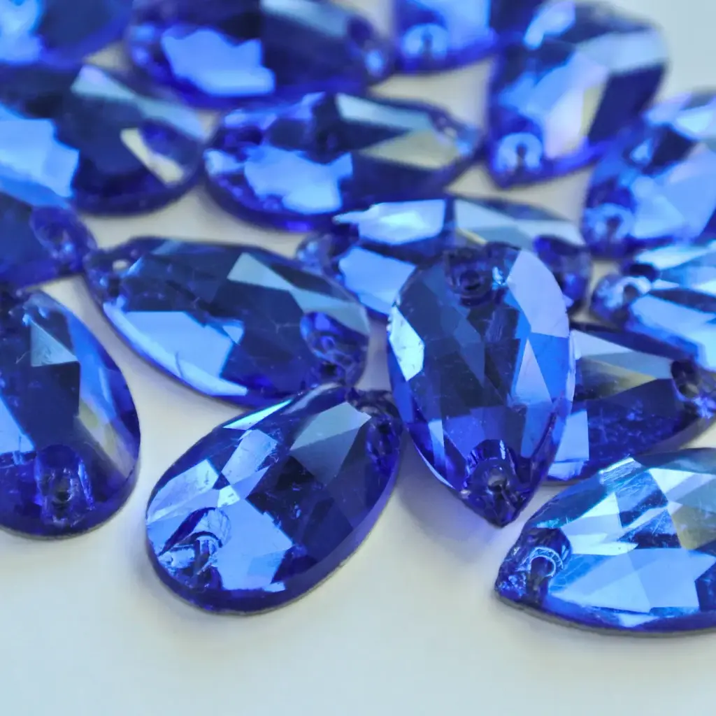 SEWON CRYSTAL - LÁGRIMA - SAPPHIRE - 11x18 - (x1)