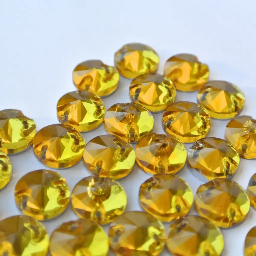 SEWON CRYSTAL - RIVIOLI - TOPAZ - 10mm - (x1)