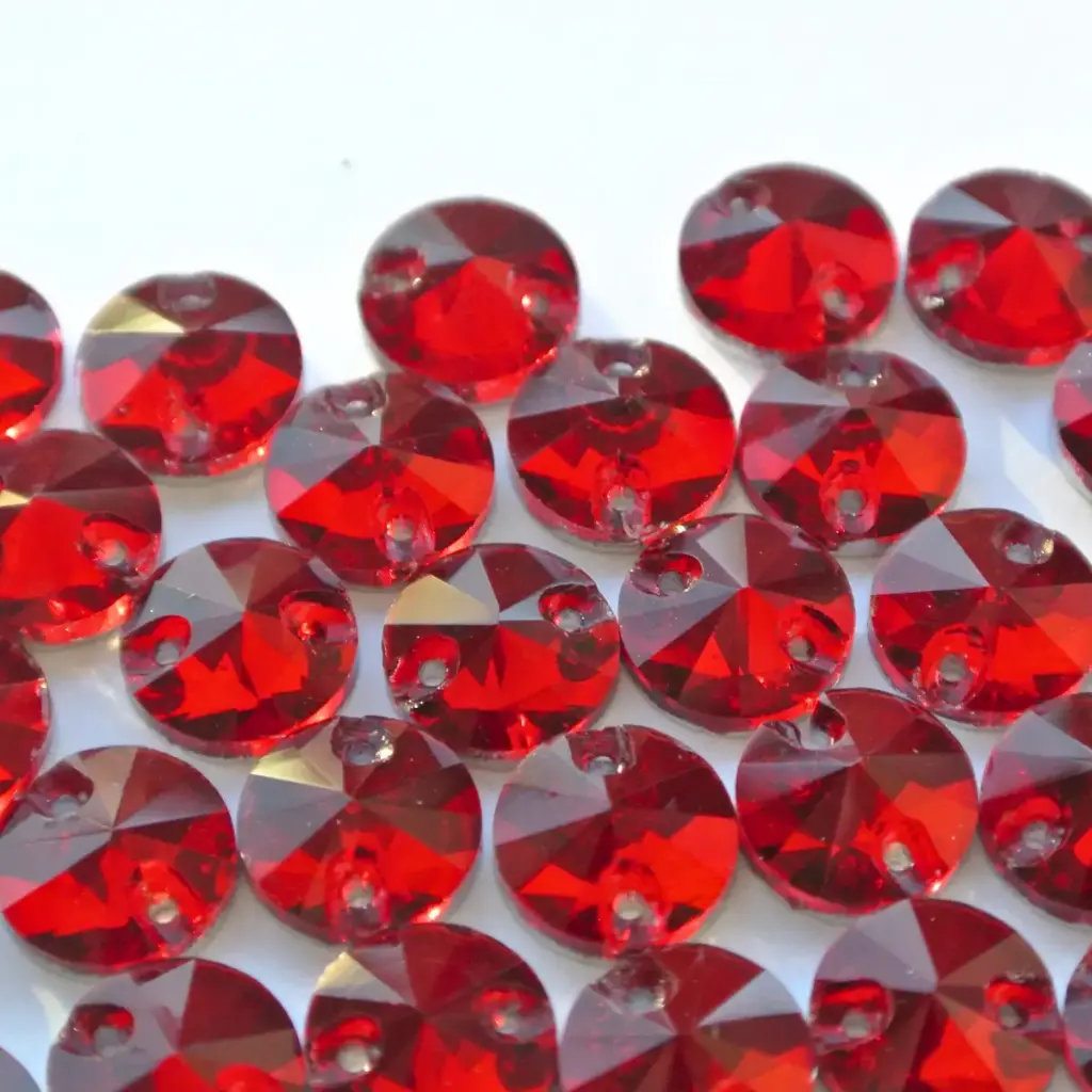 SEWON CRYSTAL - RIVIOLI - LIGHT SIAM - 10mm - (x1)