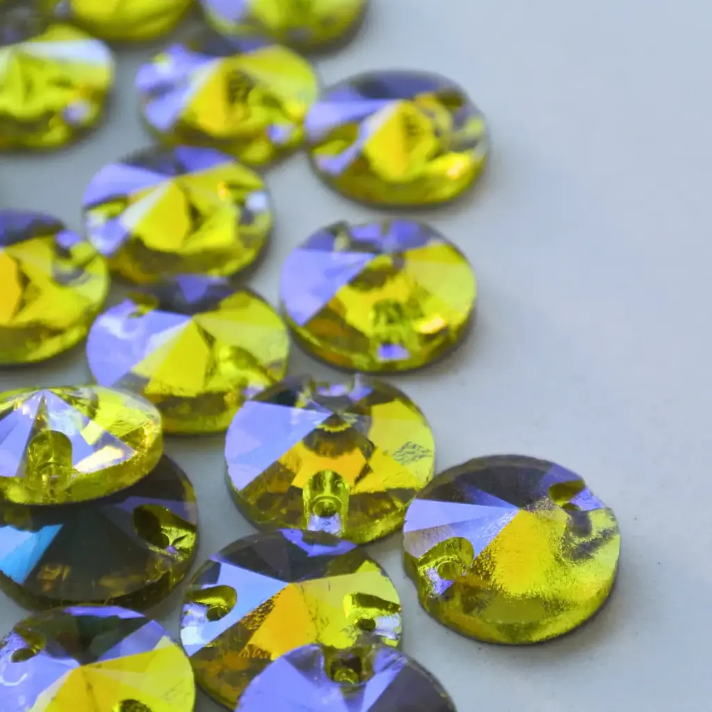 SEWON CRYSTAL - RIVIOLI - CITRINE AB - 14mm - (x1)