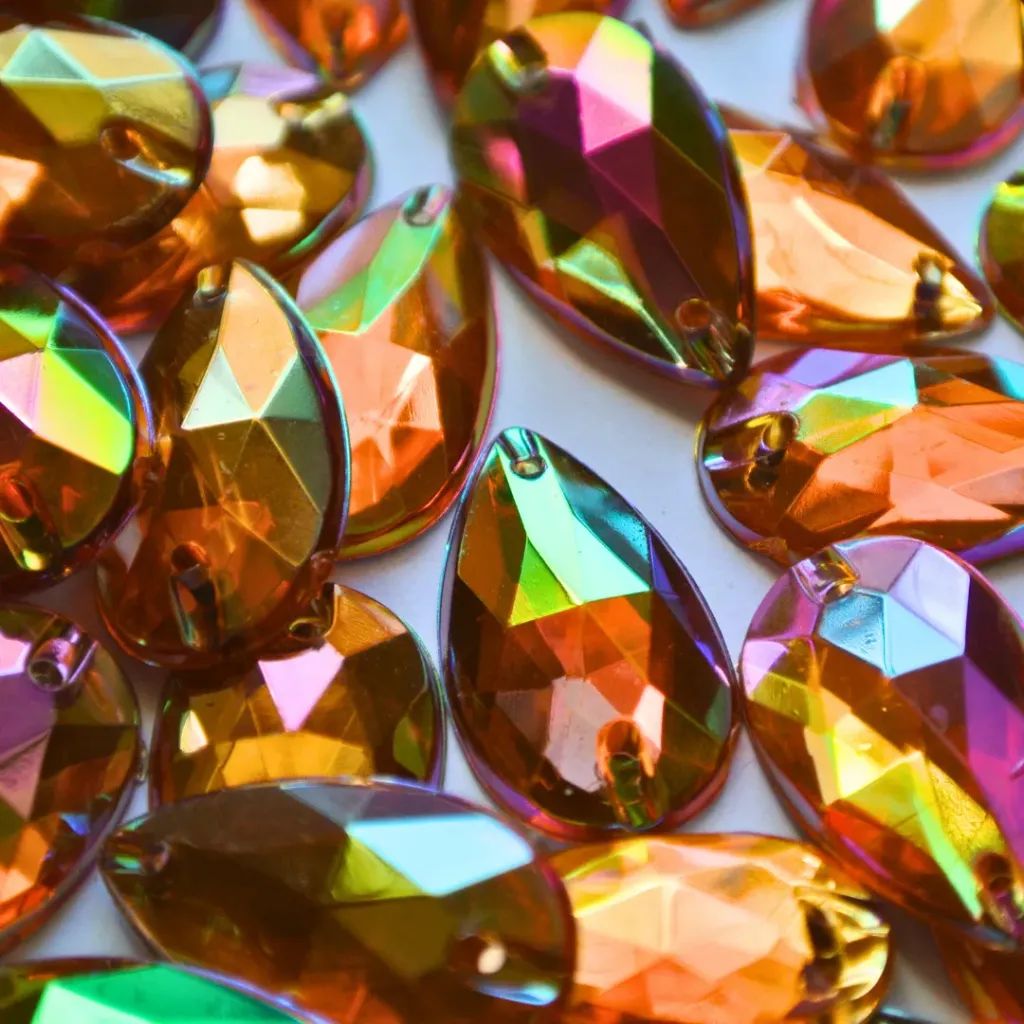 PIEDRAS DE ACRÍLICO - LÁGRIMAS - TOPAZ AB - 17X28