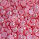 MEDIAS PERLAS - COLOR ROSADO - 6 y 8mm
